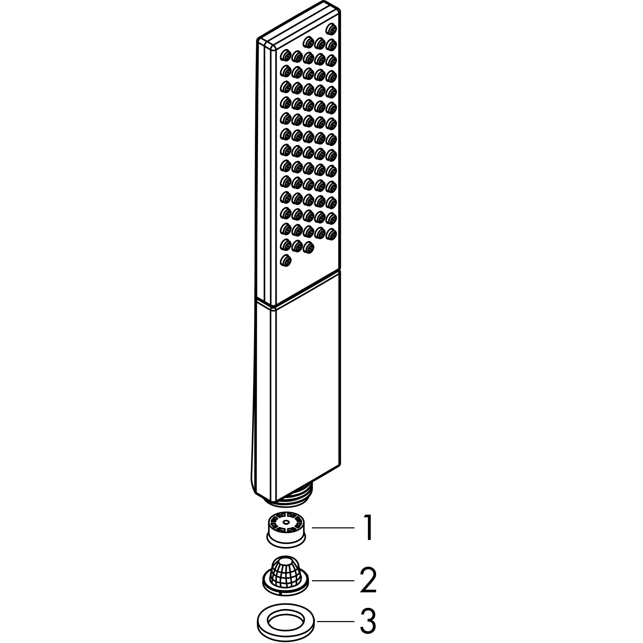 Sơ đồ phụ kiện Sen tay Hansgrohe Rainfinity 26867000 EcoSmart Chrome
