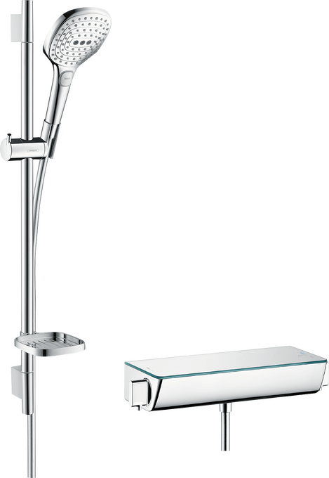 Hệ thống vòi sen lắp nổi 120 3 tia Hansgrohe Raindance Select E 27038400 White/Chrome