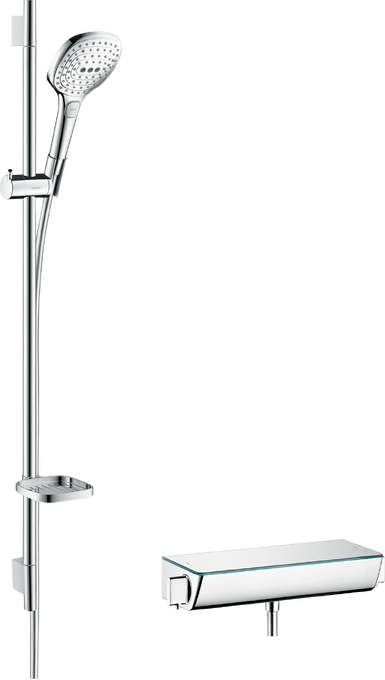 Hệ thống vòi sen lắp nổi 120 3 tia Hansgrohe Raindance Select E 27039400 White/Chrome