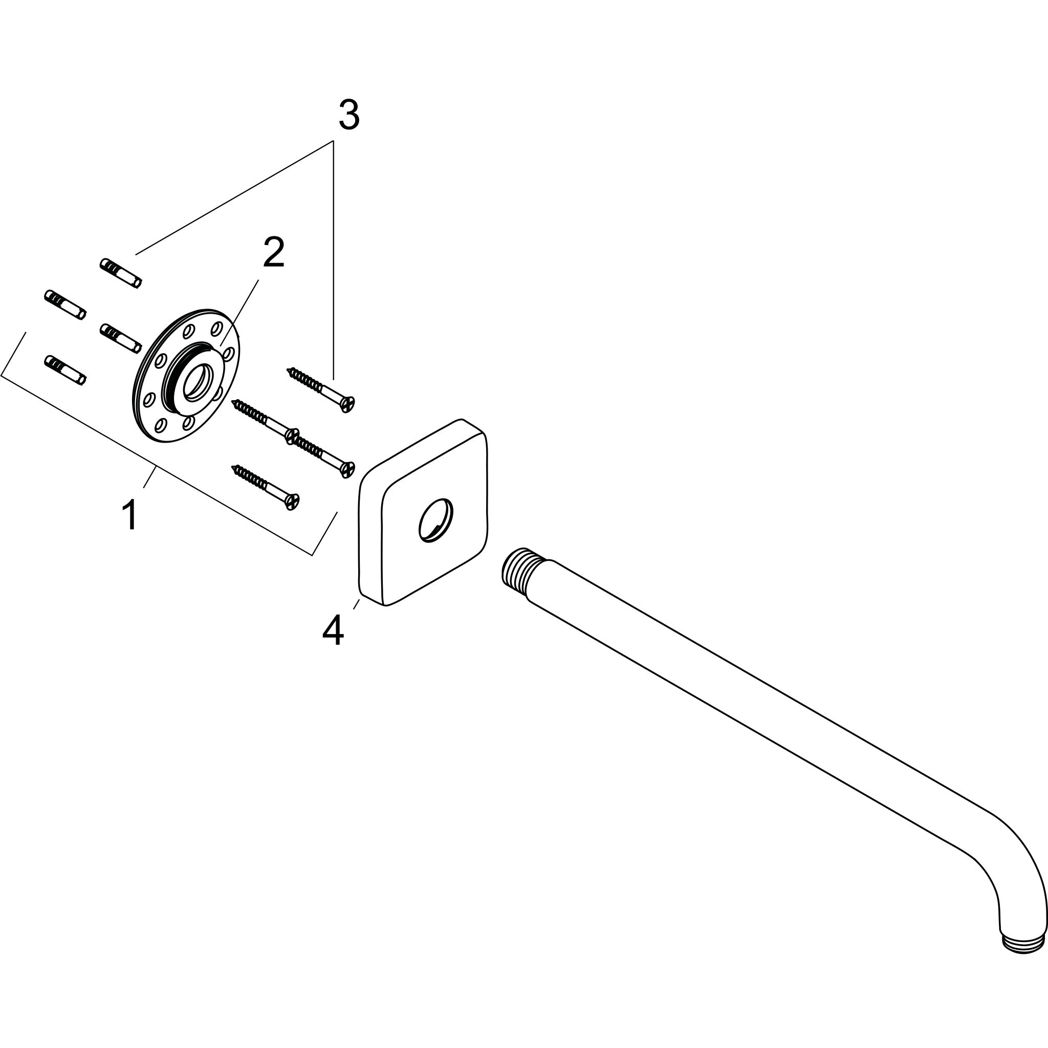Sơ đồ phụ kiện Cần sen Hansgrohe 27446000 Chrome