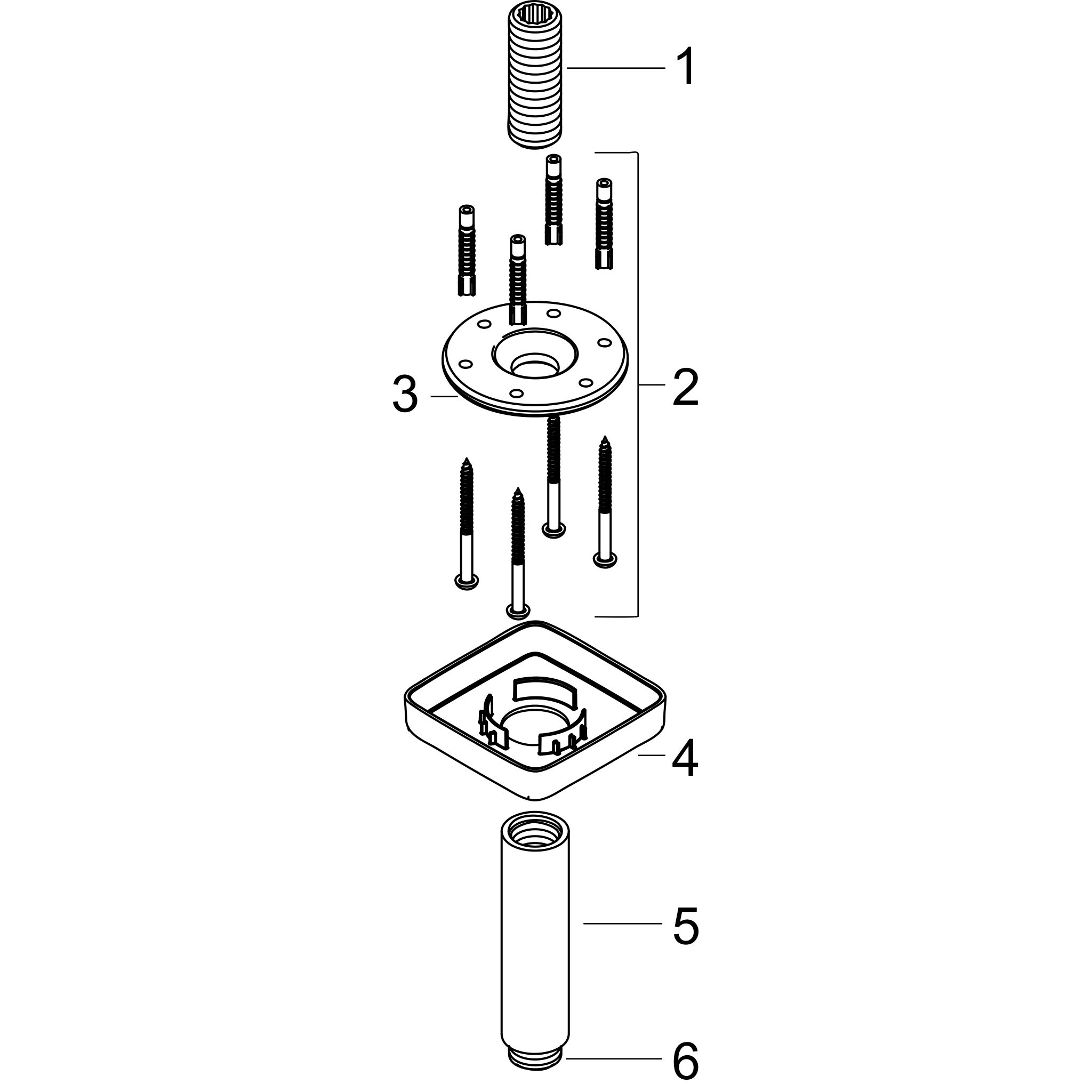 Sơ đồ phụ kiện Nối trần Hansgrohe 27467000 Chrome