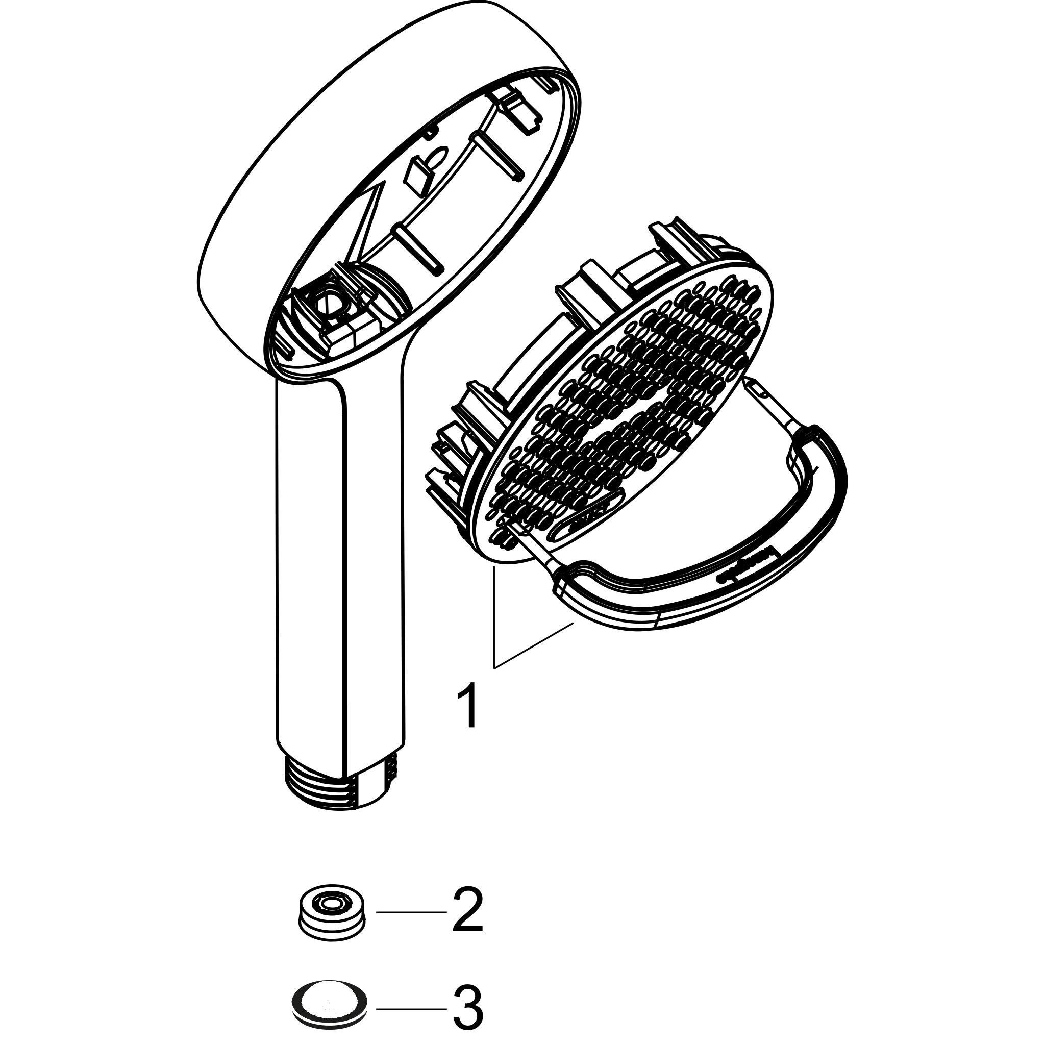 Sơ đồ phụ kiện Sen tay Hansgrohe Activera Select S 28034000 EcoSmart+ Chrome