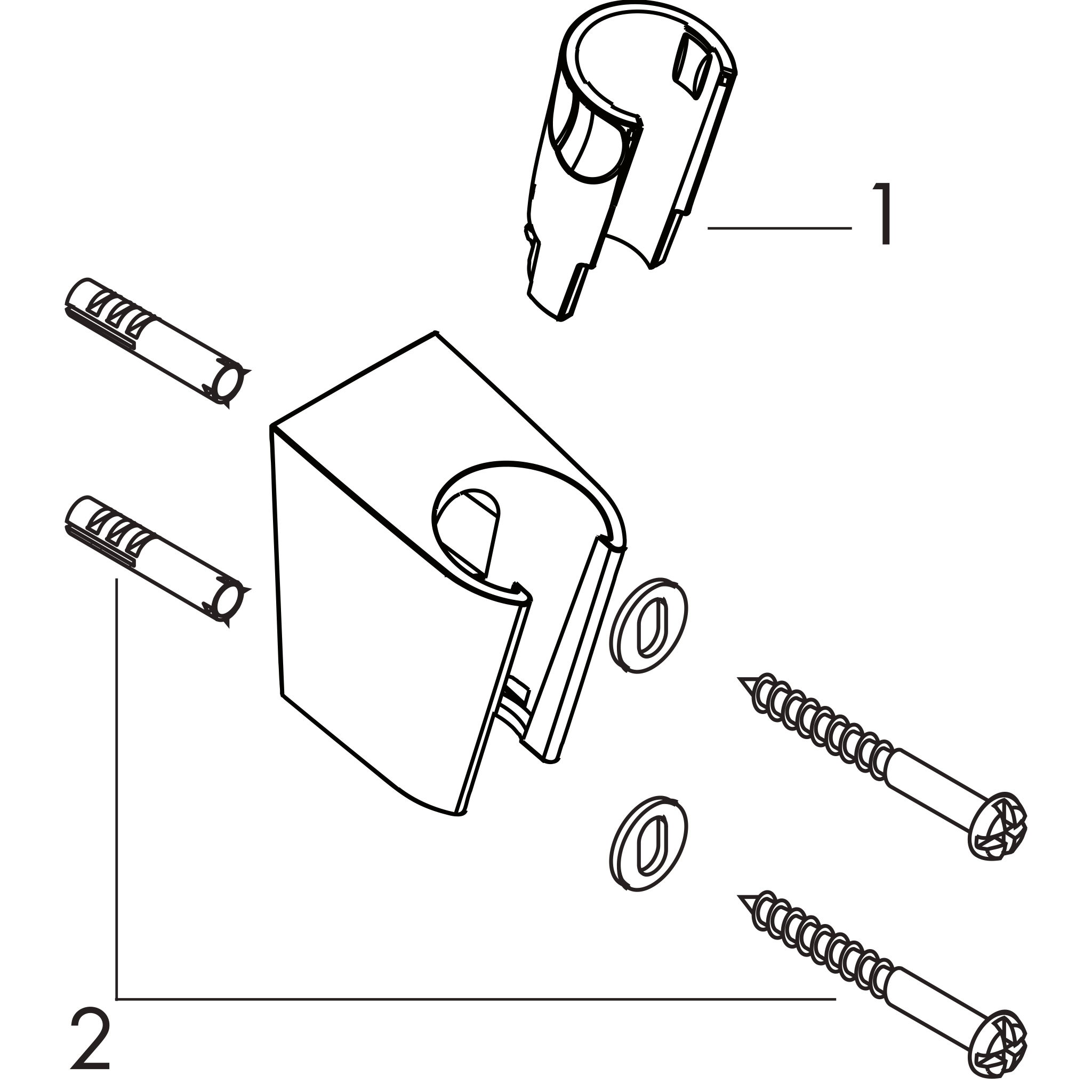 Sơ đồ phụ kiện Gác sen Hansgrohe 28331000 Chrome