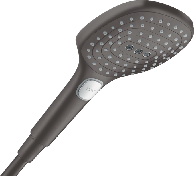 Sen tay Hansgrohe Raindance Select E 28728340 PowderRain EcoSmart màu crome đen xước