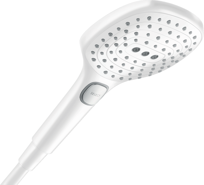 Bát sen cầm tay Hansgrohe Raindance Select E 28729700 EcoSmart+ PowderRain trắng mờ