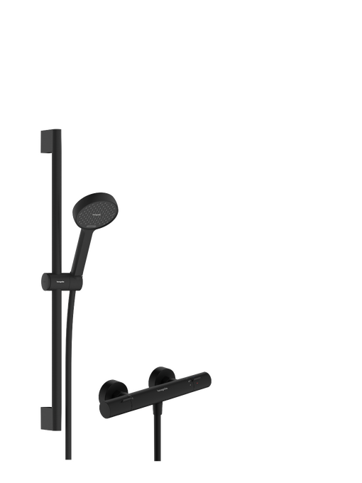 Hệ thống vòi sen lắp nổi 95 2 tia Hansgrohe Activera Select S 28876670 EcoSmart Matt Black