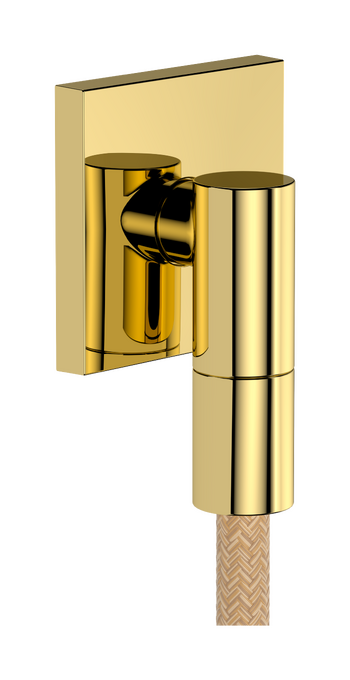 Cút nối tường Hansgrohe FixFit Fine E 28883990 Polished Gold Optic Cút nối tường Hansgrohe FixFit Fine E 28883990 Polished Gold Optic