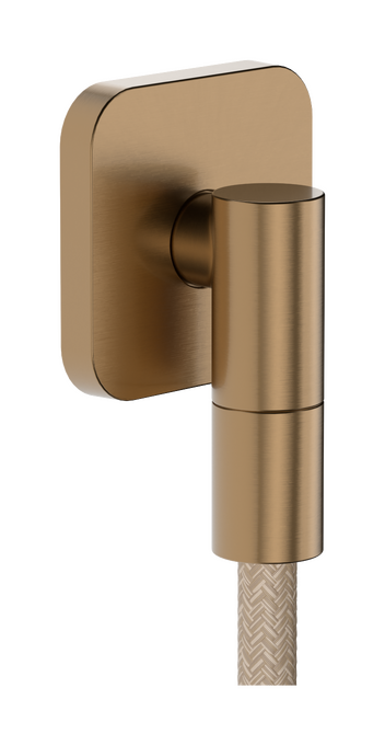Cút nối tường Hansgrohe FixFit Fine Q 28884140 Brushed Bronze Cút nối tường Hansgrohe FixFit Fine Q 28884140 Brushed Bronze