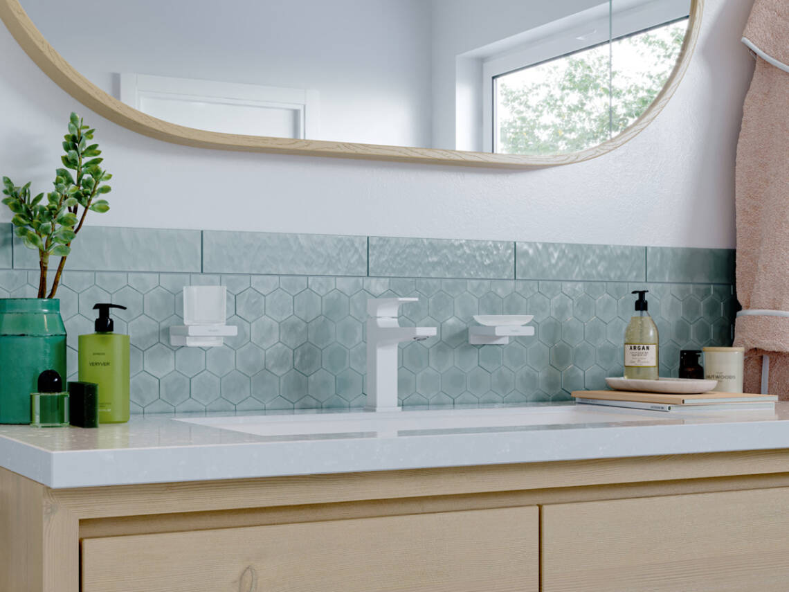 Vòi Metropol hoàn thiện bề mặt trắng mờ Matte White.