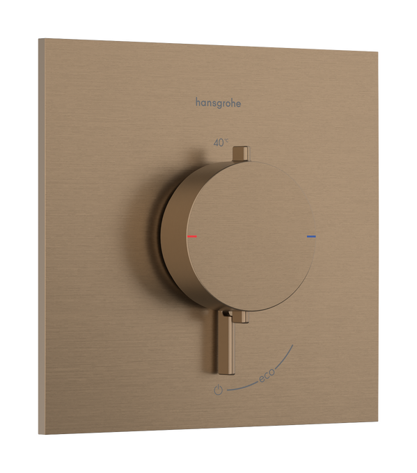 Bộ điều nhiệt âm tường 1 chức năng Hansgrohe Ecostat Comfort E 33710140 Brushed Bronze