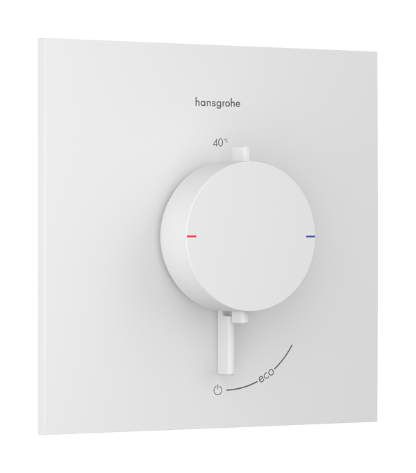 Bộ điều nhiệt âm tường 1 chức năng Hansgrohe Ecostat Comfort E 33710700 Matt White