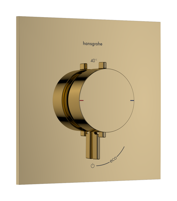 Bộ điều nhiệt âm tường 1 chức năng Hansgrohe Ecostat Comfort E 33710990 Polished Gold Optic