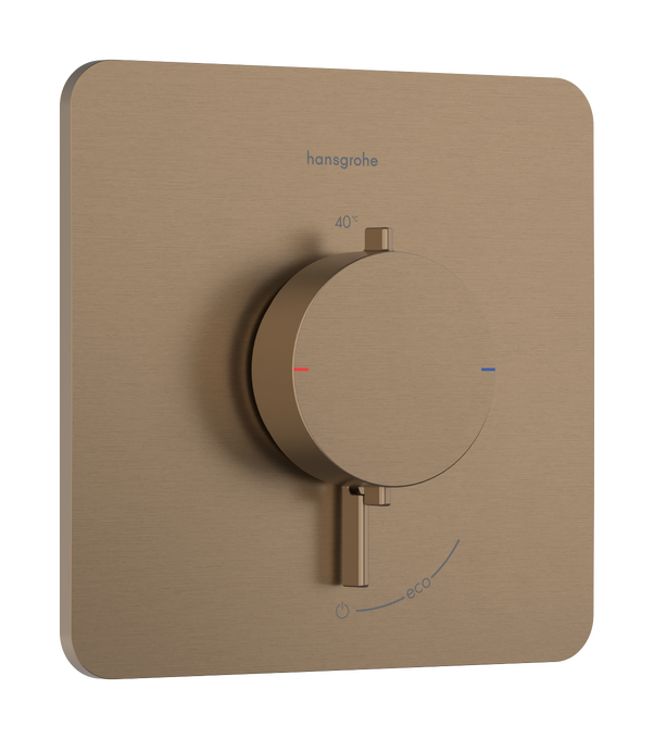 Bộ điều nhiệt âm tường 1 chức năng Hansgrohe Ecostat Comfort Q 33712140 Brushed Bronze