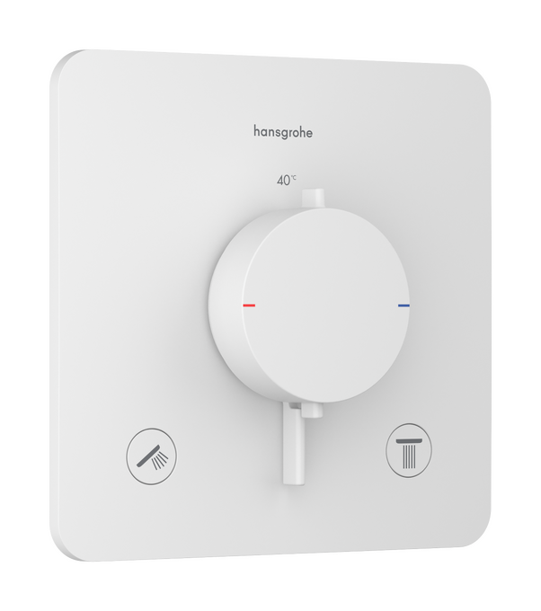 Bộ điều nhiệt âm tường 2 chức năng Hansgrohe Ecostat Comfort Q 33713700 Matt White
