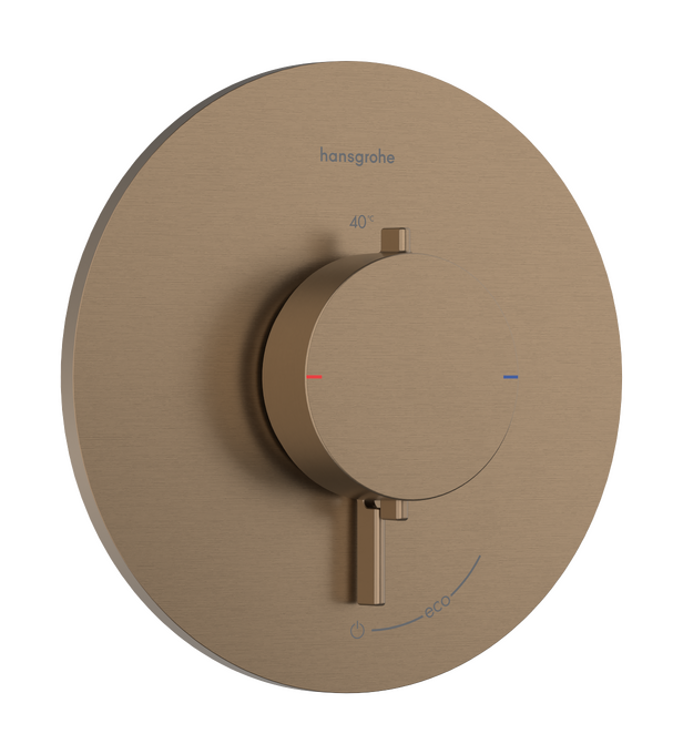 Bộ điều nhiệt âm tường 1 chức năng Hansgrohe Ecostat Comfort S 33714140 Brushed Bronze