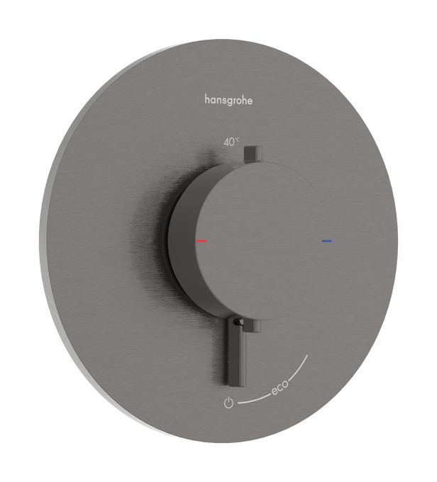 Bộ điều nhiệt âm tường 1 chức năng Hansgrohe Ecostat Comfort S 33714340 Brushed Black Chrome