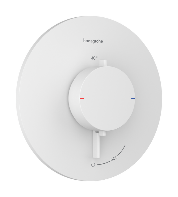 Bộ điều nhiệt âm tường 1 chức năng Hansgrohe Ecostat Comfort S 33714700 Matt White