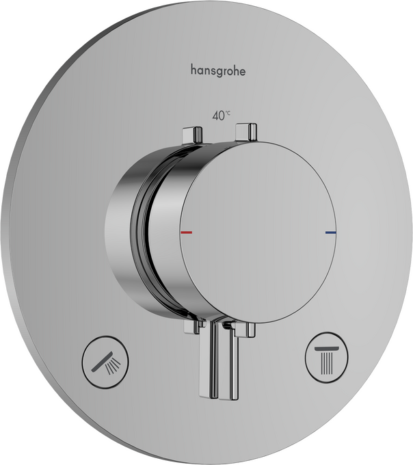 Bộ điều nhiệt âm tường 2 chức năng Hansgrohe Ecostat Comfort S 33715000 Chrome