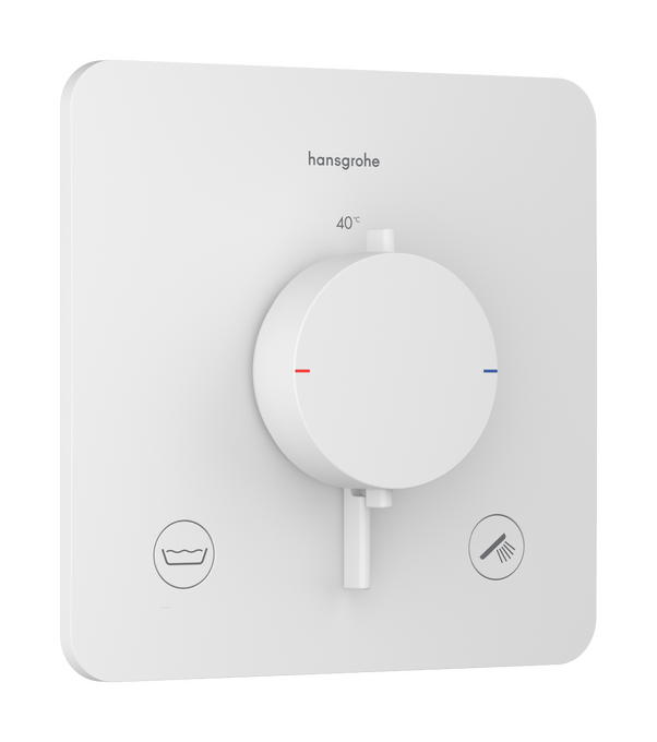 Bộ điều nhiệt âm tường 2 chức năng Hansgrohe Ecostat Comfort Q 33717700 Matt White
