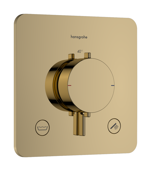 Bộ điều nhiệt âm tường 2 chức năng Hansgrohe Ecostat Comfort Q 33717990 Polished Gold Optic