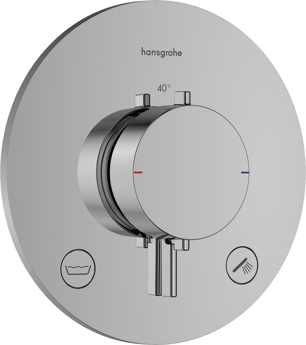 Bộ điều nhiệt âm tường 2 chức năng Hansgrohe Ecostat Comfort S 33718000 Chrome