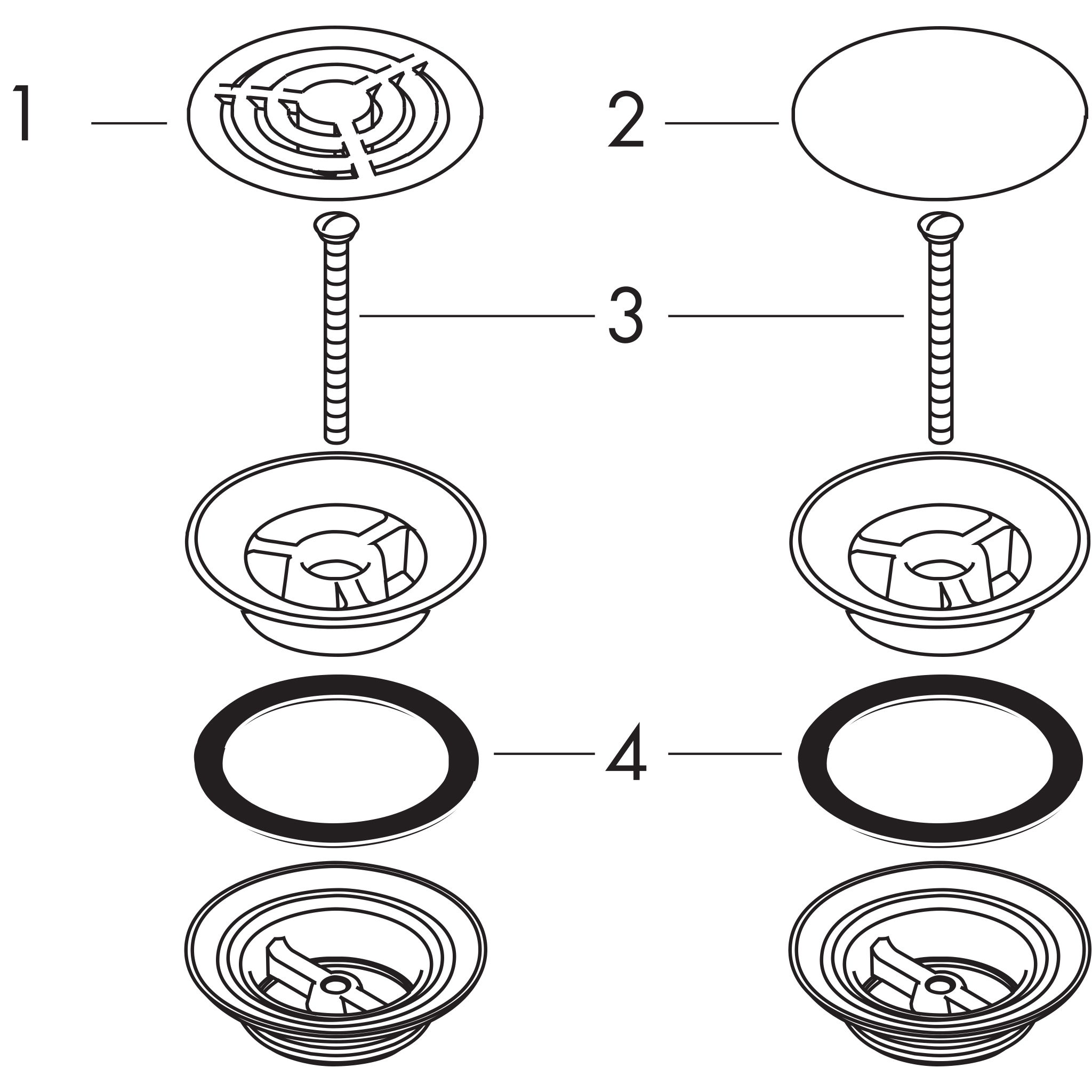Sơ đồ phụ kiện Lavabo Hansgrohe 50001000 Chrome
