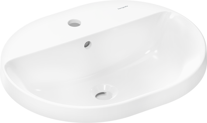 Lavabo đặt bàn Hansgrohe Xuniva U 61064450 SmartClean White