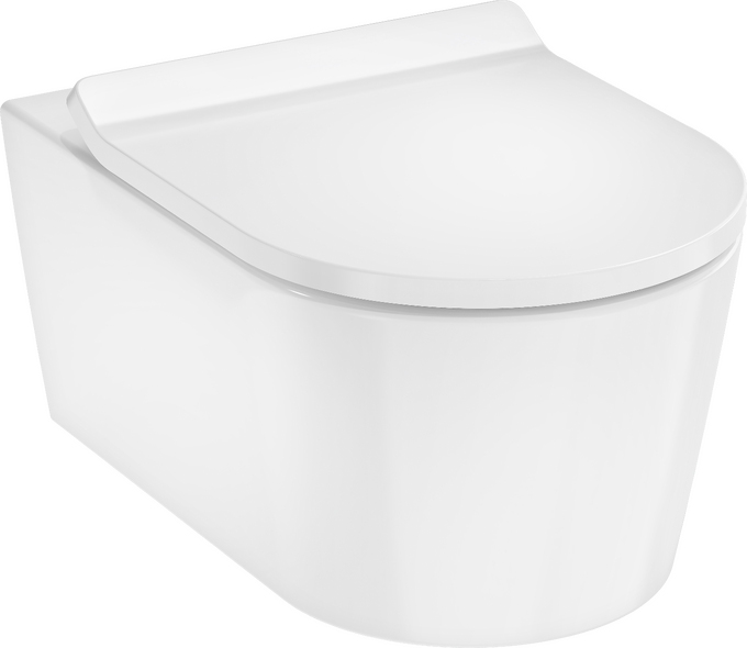 Nắp bồn cầu Hansgrohe EluPura S 62025450 AquaHelix HygieneEffect White
