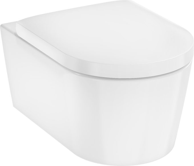 Nắp bồn cầu Hansgrohe EluPura S 62055450 AquaHelix HygieneEffect White