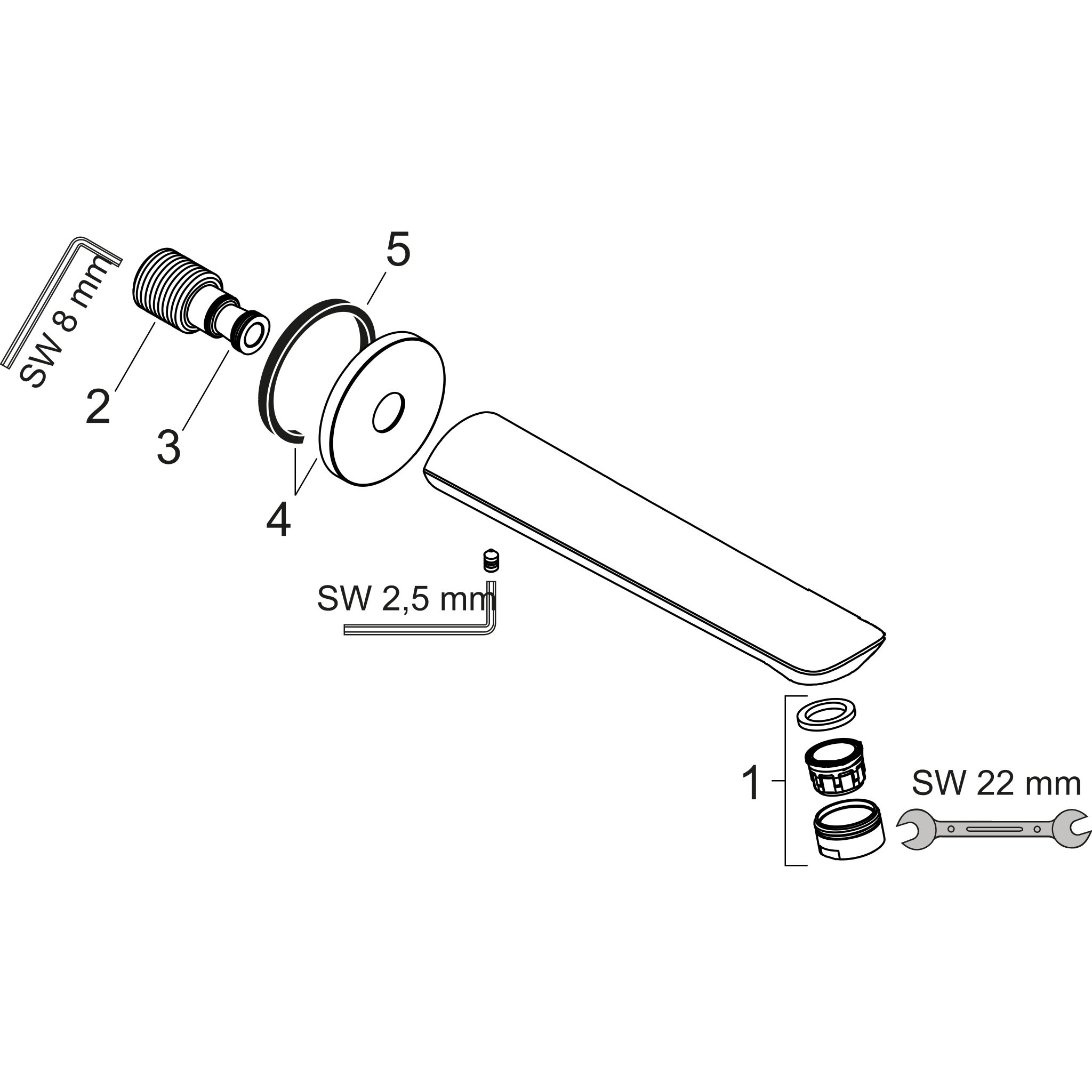 Sơ đồ phụ kiện Vòi xả bồn tắm Hansgrohe Novus 71320000 Chrome