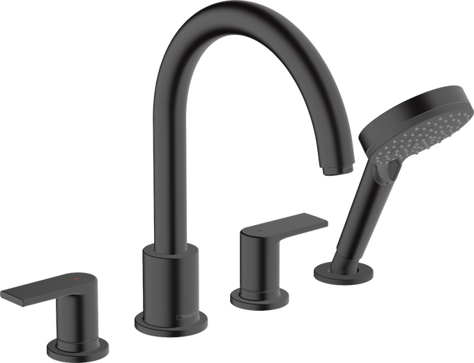 Bộ trộn bồn tắm gắn thành Hansgrohe Vernis Shape 71459670 Matt Black