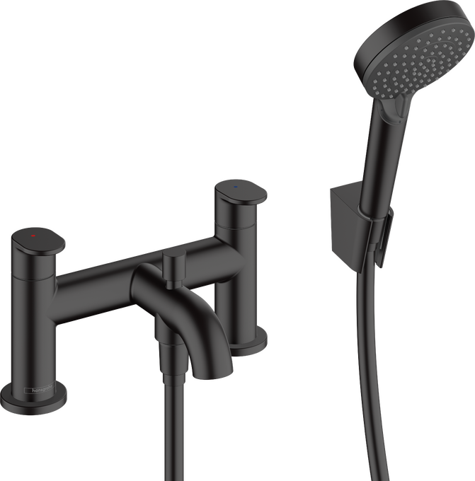 Bộ trộn bồn tắm gắn thành Hansgrohe Vernis Blend 71461670 Matt Black