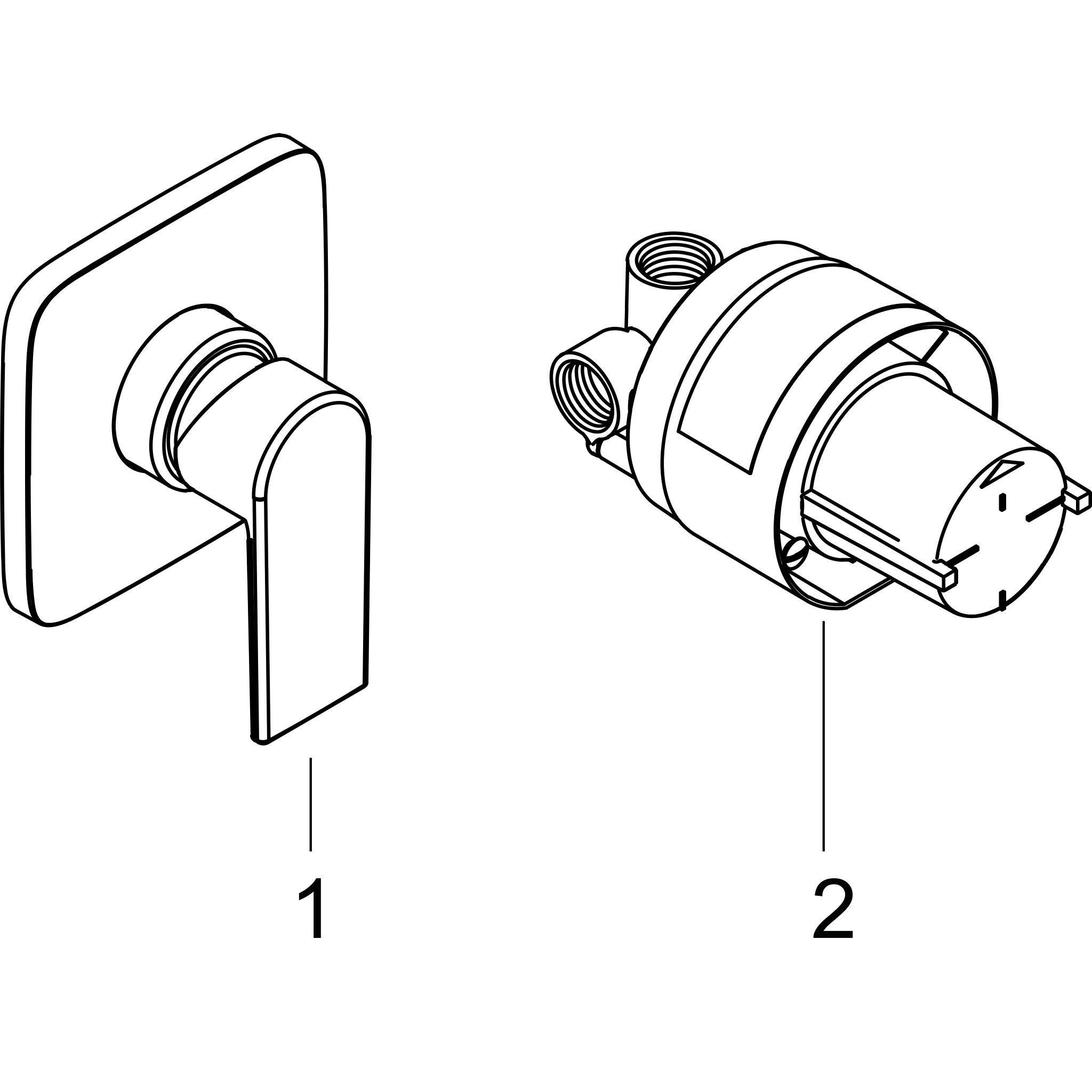 Sơ đồ phụ kiện Vòi sen Hansgrohe Vernis Shape 71662000 Chrome