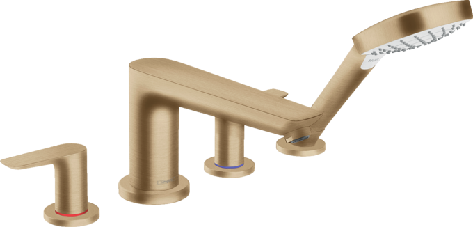 Bộ trộn bồn tắm gắn thành Hansgrohe Talis E 71748140 Brushed Bronze