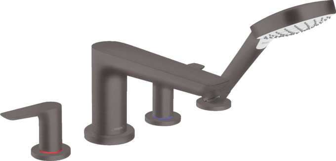 Bộ trộn bồn tắm gắn thành Hansgrohe Talis E 71748340 Brushed Black Chrome
