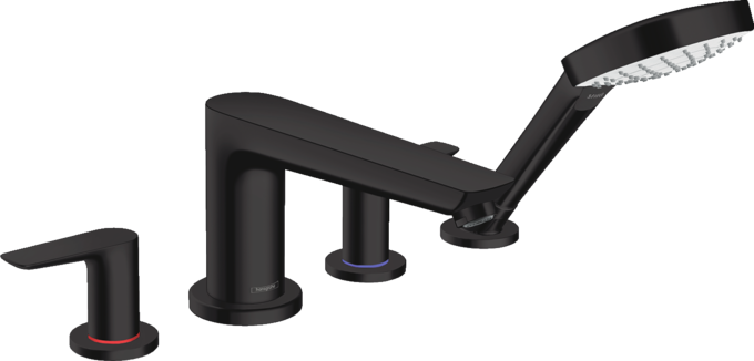 Bộ trộn bồn tắm gắn thành Hansgrohe Talis E 71748670 Matt Black