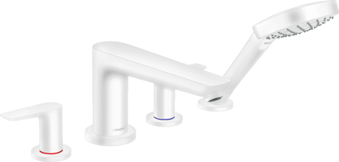 Bộ trộn bồn tắm gắn thành Hansgrohe Talis E 71748700 Matt White