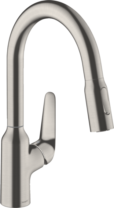 Vòi rửa bát gạt đơn Hansgrohe Focus M42 71801800 Stainless Steel Finish