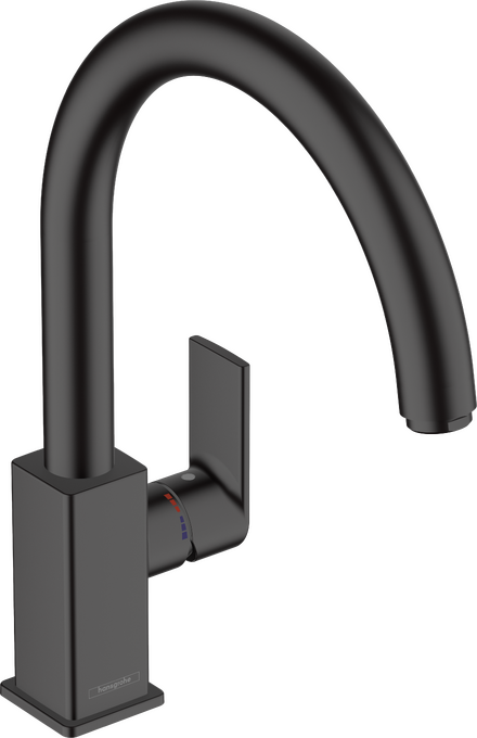 Vòi rửa bát gạt đơn Hansgrohe Vernis Shape M35 71871670 Matt Black