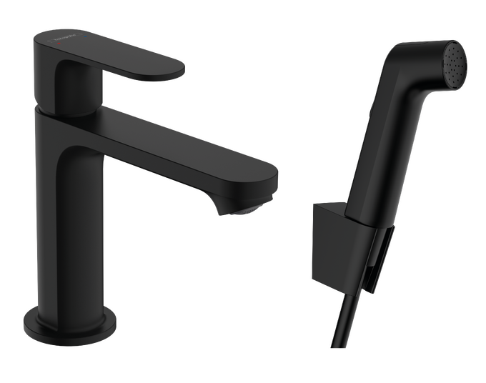 Vòi lavabo gạt đơn Hansgrohe Rebris S 72215670 Matt Black