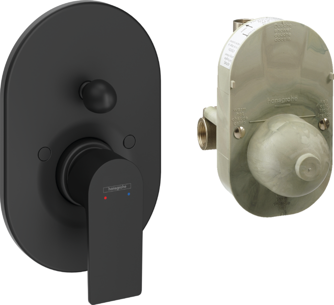 Bộ trộn bồn tắm gạt đơn Hansgrohe Rebris E 72458670 Matt Black