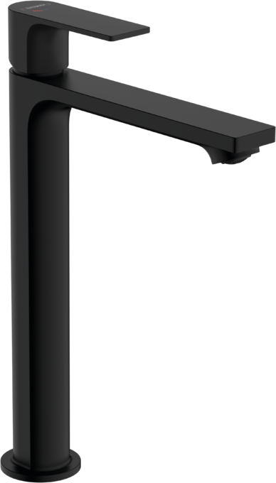 Vòi lavabo gạt đơn Hansgrohe Rebris E 72591670 EcoSmart+ CoolStart Matt Black