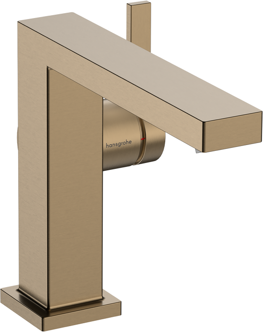 Vòi lavabo gạt đơn Hansgrohe Tecturis E 73023140 EcoSmart+ CoolStart Brushed Bronze