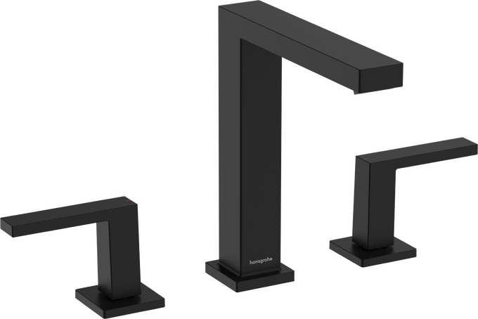 Vòi lavabo 3 lỗ Hansgrohe Tecturis E 73030670 EcoSmart+ Matt Black