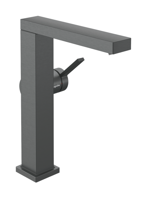 Vòi lavabo gạt đơn Hansgrohe Tecturis E 73060340 EcoSmart+ CoolStart Brushed Black Chrome