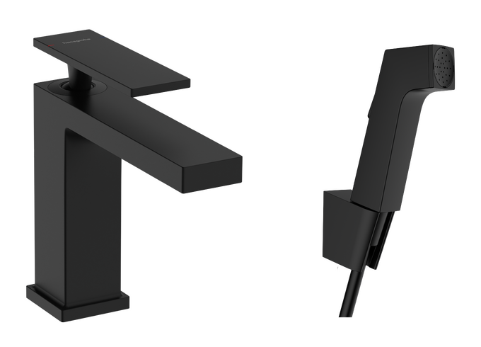 Vòi lavabo gạt đơn Hansgrohe Tecturis E 73210670 Matt Black