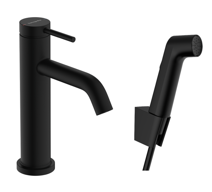 Vòi lavabo gạt đơn Hansgrohe Tecturis S 73211670 Matt Black
