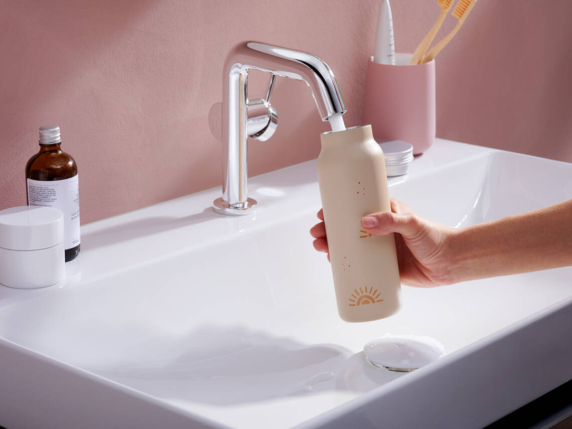 Vòi chậu rửa Tecturis S tích hợp CoolStart EcoSmart+.