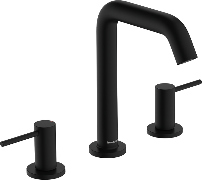 Vòi lavabo 3 lỗ Hansgrohe Tecturis S 73330670 EcoSmart+ Matt Black