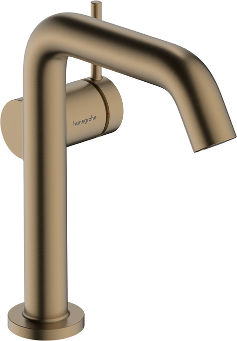 Vòi lavabo gạt đơn Hansgrohe Tecturis S 73340140 EcoSmart+ CoolStart Brushed Bronze